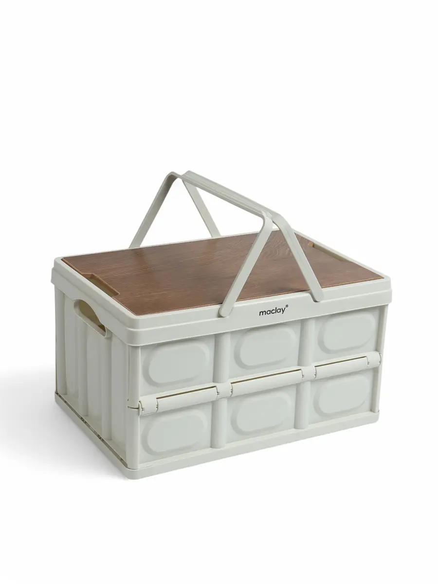 Стол-корзина Maclay 2 в 1 складная 30 л светло-серая складная 30 л 44×30×24/6 см