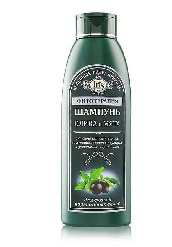 Шампунь Фитотерапия Олива и Мята питающий 500 мл IRIS Cosmetic питающий для роста и восстановления 500 мл