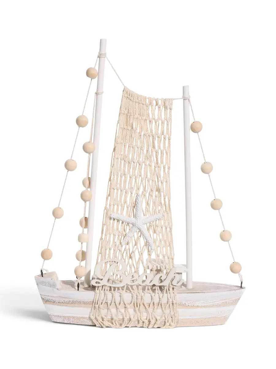 Фигурка декоративная корабль 24.5×5.5×33 см белая GroupPrice