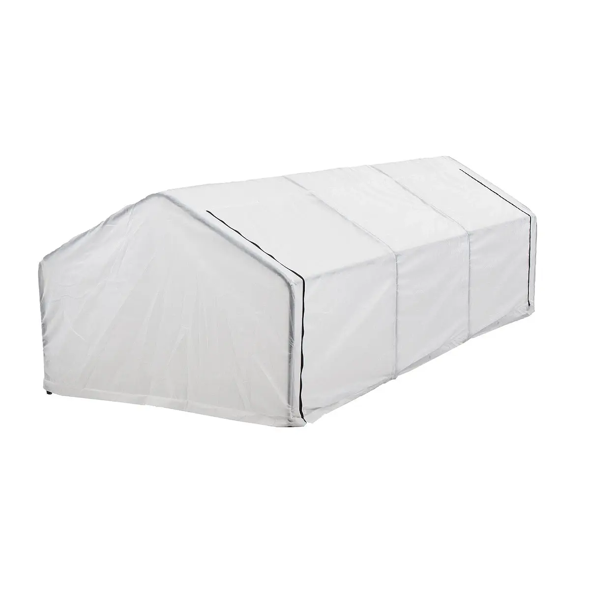 Мини-теплица металлическая 3.7×1.4×1.15 м белая GroupPrice