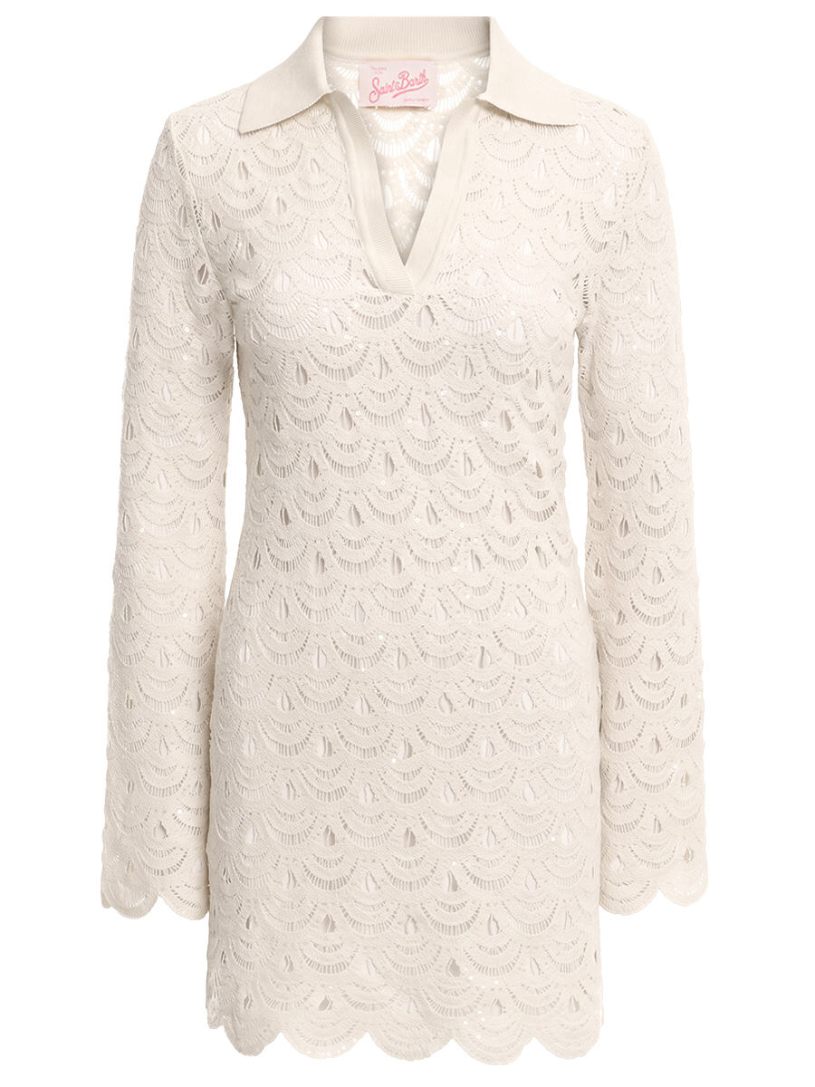 Платье трикотажное MC2 SAINT BARTH ILARY - CROCHET SHELL PAILLETTES 10