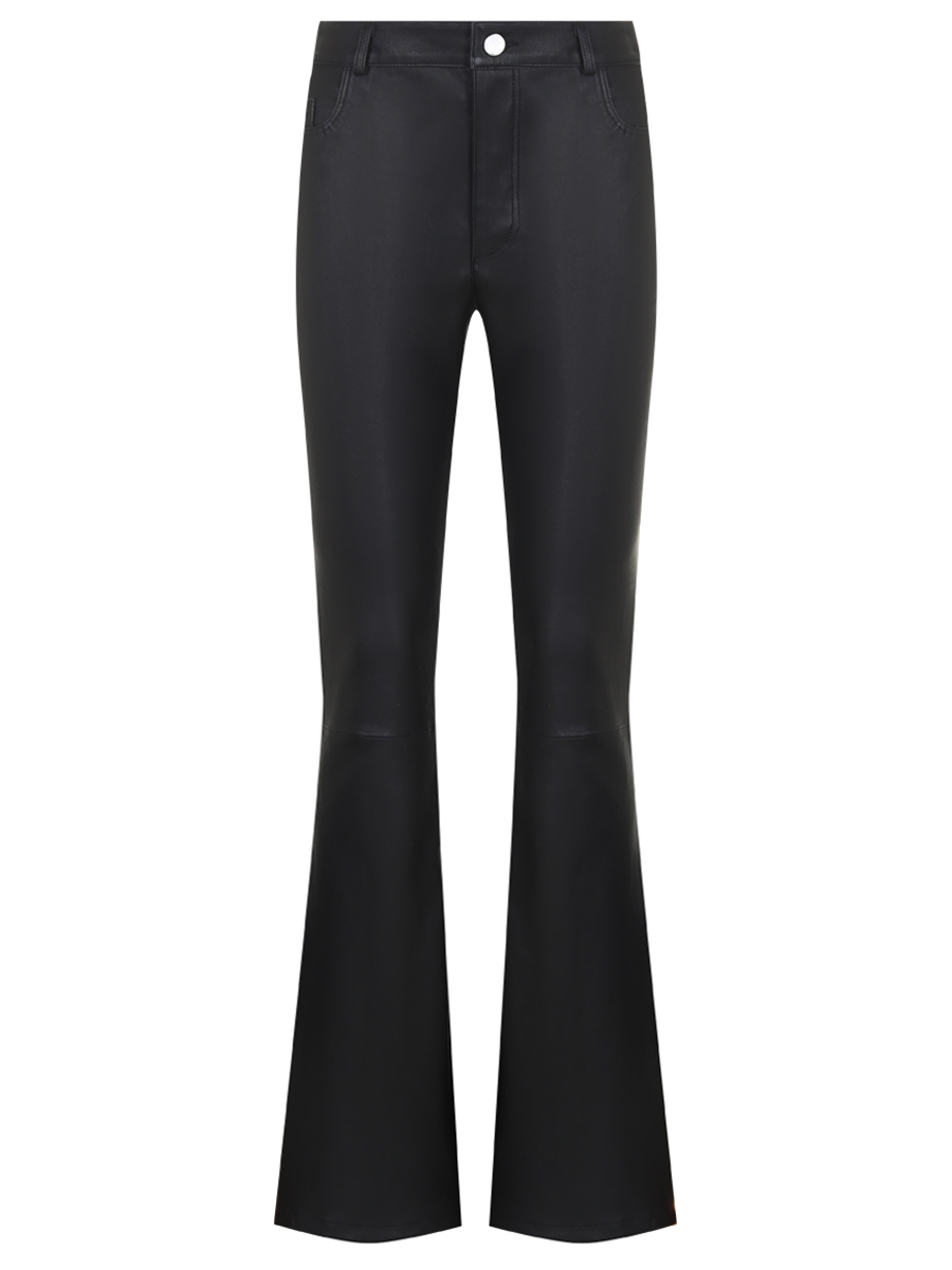 Брюки-клеш кожаные DESA K13856 BLACK