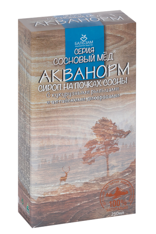 Сосновый мед Акванорм сироп, 250 мл БАЛЬЗАМ АО