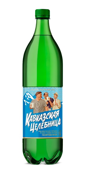 Вода мин Кавказская Целебница газ, 1,5 л, пэт Ессентукский з-д минеральных вод КМВ