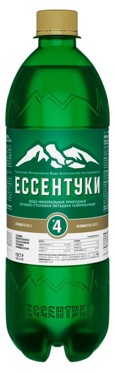 Вода мин Ессентуки №4 газ, 0,75 л, пэт Холод-Розлив ООО