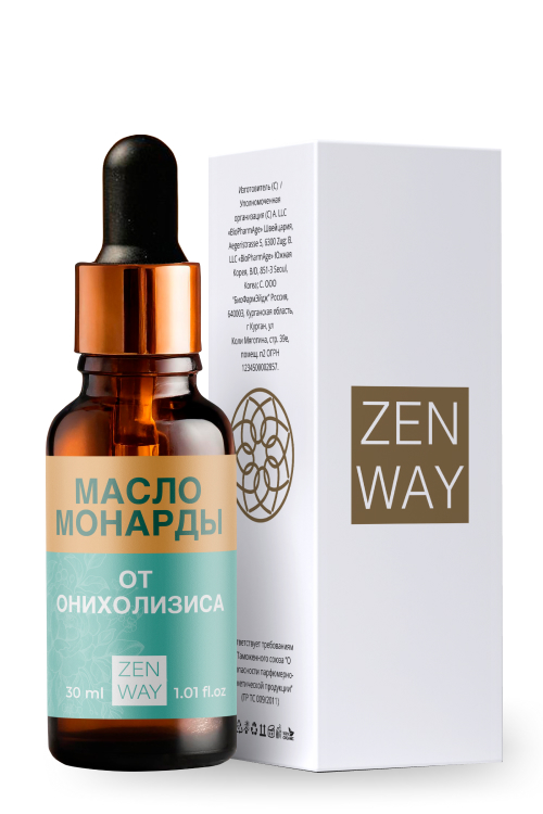 Масло монарды ZENWAY для ногтей от онихолизиса, 30 мл. Гамма