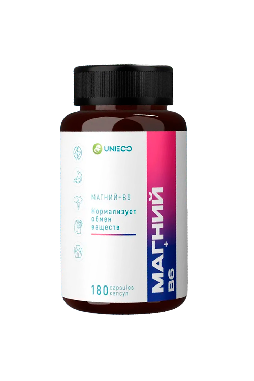 Магний+В6 Unieco, 500 мг, 180 шт, капсулы Юниэко ООО