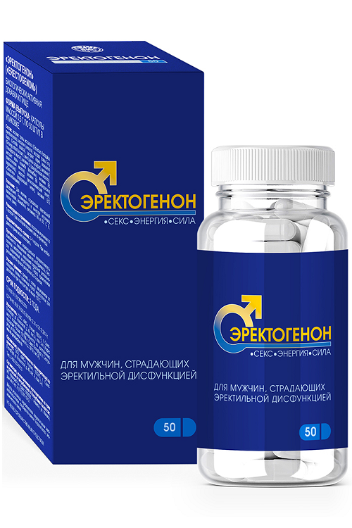 Эректогенон, 0,5 г, 50 шт, капсулы Вис ООО