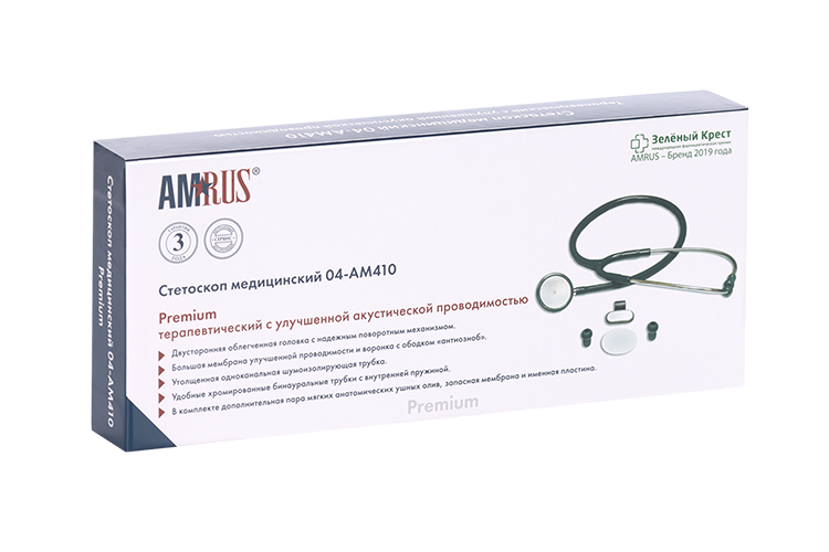 Стетоскоп Amrus 04-АМ410 PP медицинский фиолетовый Амрус Энтерпрайзис Лтд