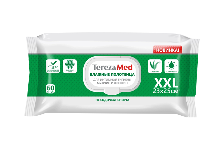 Полотенца Terezamed д/интимной гигиены муж/жен влажные, 60 шт Авангард ООО