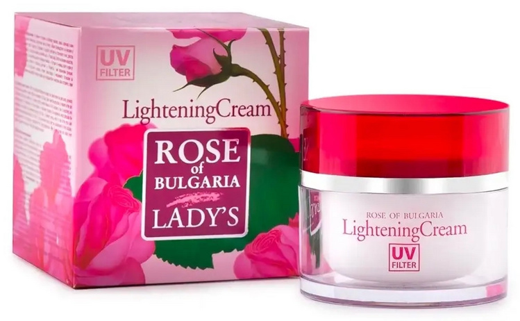 Крем Rose Of Bulgaria отбеливающий с uv-фильтром д/лица, 50 мл Bio Fresh Ltd