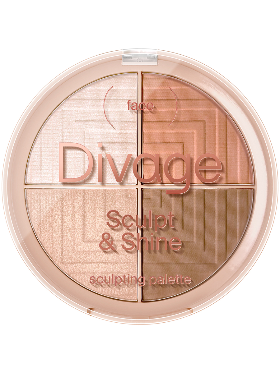 Divage Палетка Для Лица Скульптурирующая Palette Sculpt & Shine Zhejiang Yiwu Limei Cosmetics Co., Ltd,