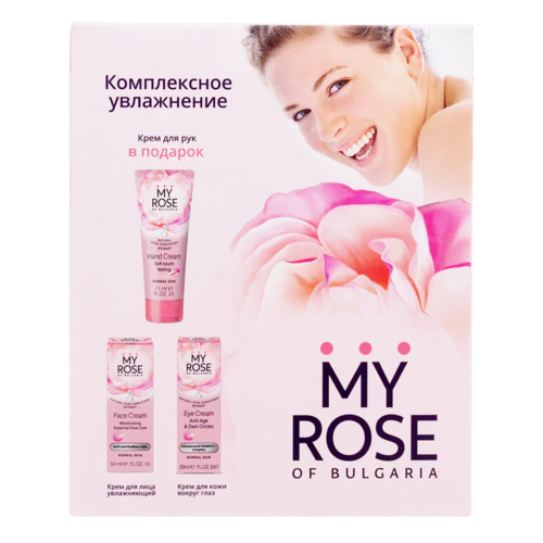Набор My Rose of Bulgaria Комплексное увлажнение крем д/лица/крем д/глаз LAVENA PLC