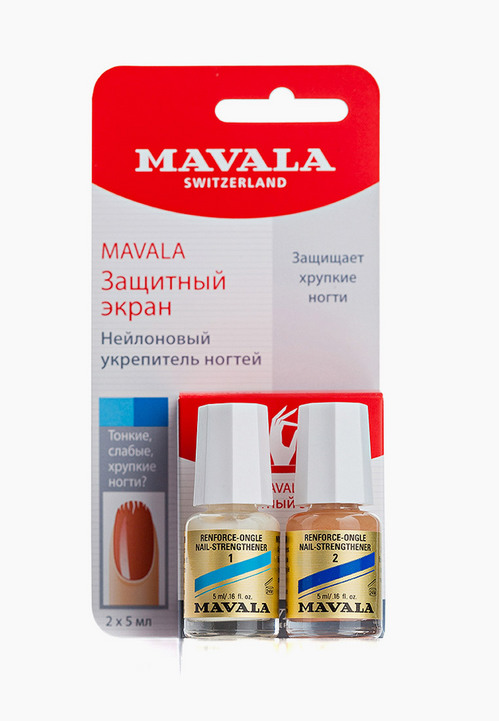 Нейлшилд Mavala Защитный экран д/ногтей, 5 мл, 2 шт Мавала С А