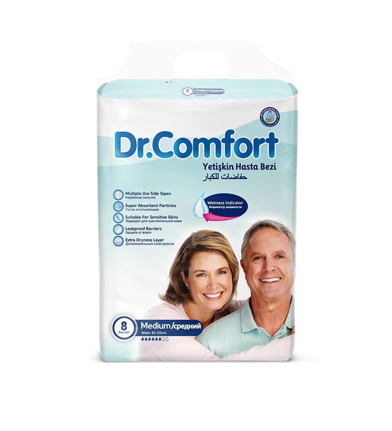Подгузники для взрослых Dr.Comfort, размер M, 8 штук SEVINCLER SAGLIK URUNLERI SAN. VE TIC. A.S