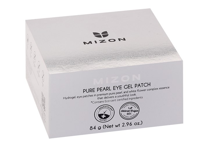 Патчи Mizon Pure Pearl Eye Gel гидрогелевые с экстр белого жемчуга д/кожи вокруг глаз, 60 шт Genic Co Ltd