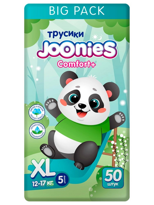 Подгузники-трусики Joonies Comfort+ д/детей XL (12-17 кг), 50 шт ИНСОФТ (ЧАЙНА) Ко Лтд