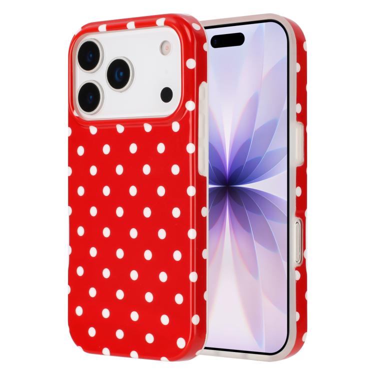 For iPhone 18 Pro / 17 Pro IMD Colorful Dots Pattern TPU Full Coverage Phone Case(Red) SUNSKY