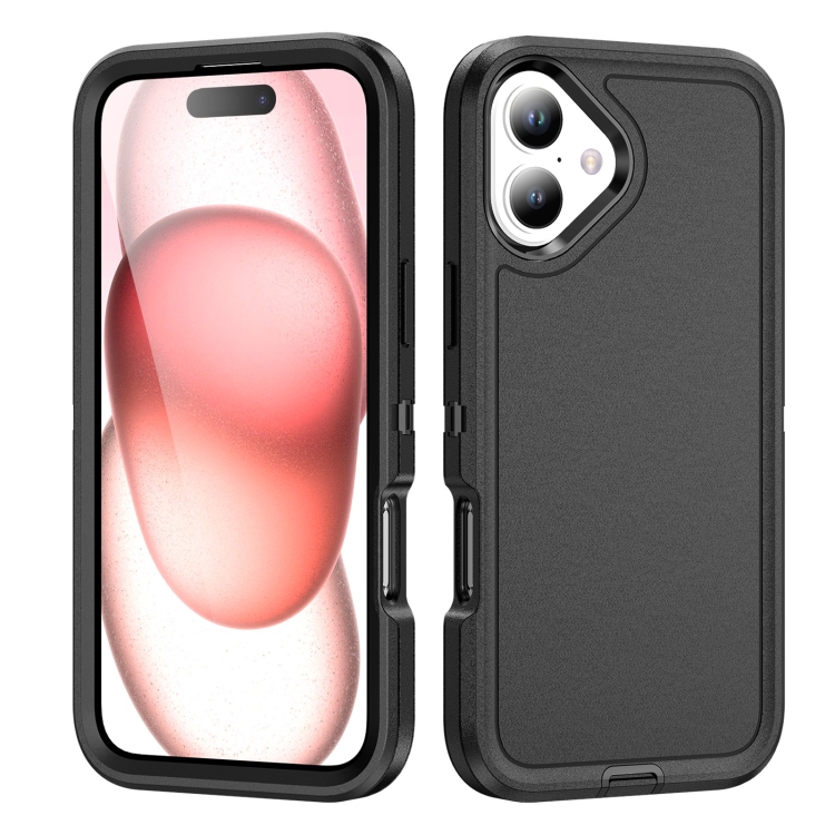 For iPhone 16 Plus Life Waterproof Rugged Phone Case(Black) SUNSKY