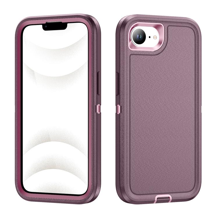 For iPhone 17e / 16e Life Waterproof Rugged Phone Case(Purple + Pink) SUNSKY