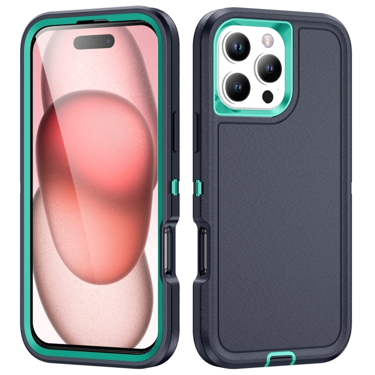 For iPhone 16 Pro Life Waterproof Rugged Phone Case(Dark Blue + Light Blue) SUNSKY