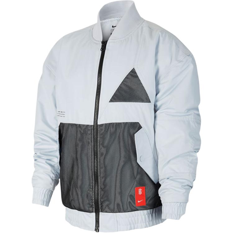 Nike Cotton Jacket Color Block Baseball Collar Zipper Kids jackets CU8921-043 L white