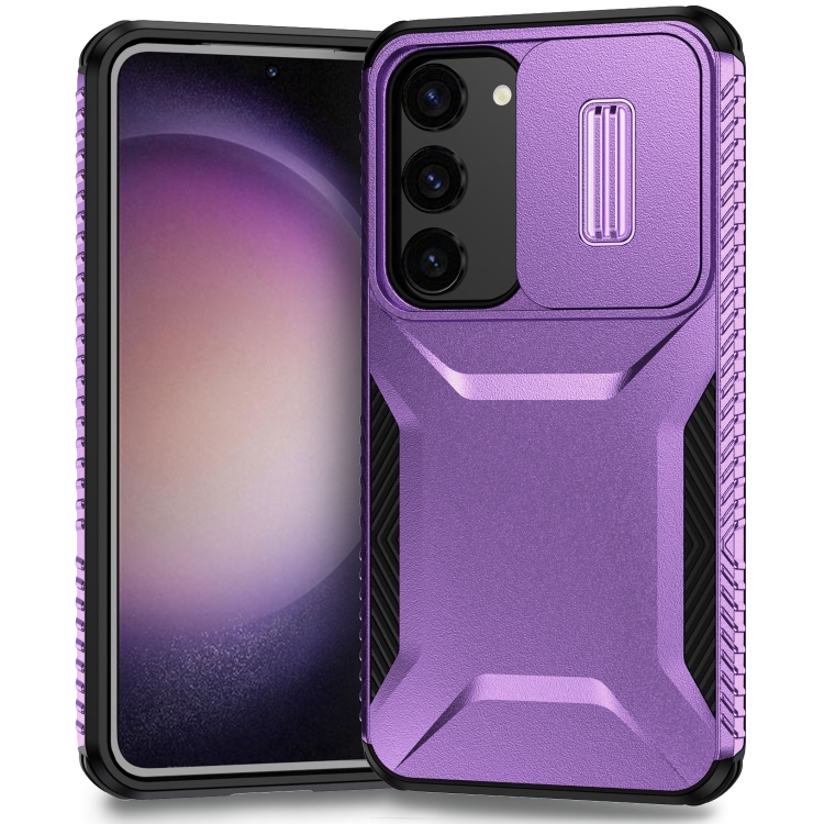 For Samsung Galaxy S23 FE 5G Sliding Camshield Phone Case(Purple) SUNSKY
