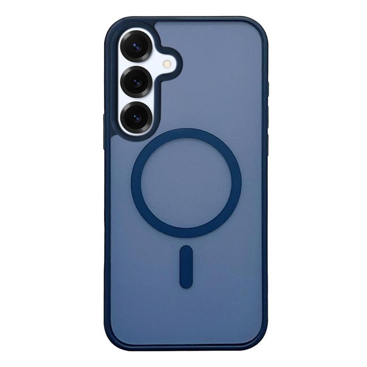 For Galaxy S25 5G Frosted Skin Feel MagSafe Phone Case(Dark Blue) SUNSKY