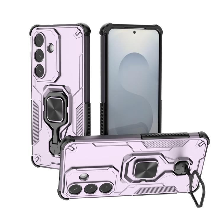 For Samsung Galaxy S26 5G Metal Kickstand TPU Hybrid PC Phone Case(Purple) SUNSKY