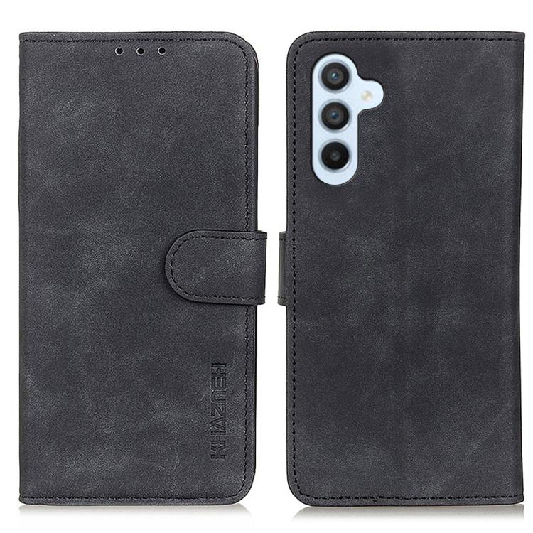 For Samsung Galaxy S26 5G KHAZNEH Retro Texture Horizontal Flip Leather Phone Case(Black) SUNSKY