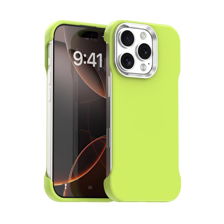 For iPhone 16 Pro Max Ultra-Slim Frameless TPU + PET + PC Shockproof Phone Case(Green) SUNSKY