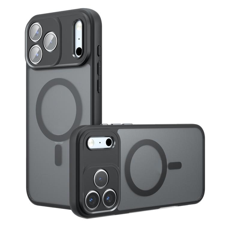 For iPhone 17 Pro Max Armor MagSafe PC Hybrid TPU Phone Case(Frosted Black) SUNSKY