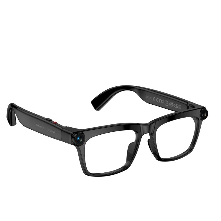 M10A AI Smart Glasses with 20MP Camera, HeyCyan App, AI Translation, Video Recording, Voice Assistant, Type:Transparent Lens(Black) SUNSKY