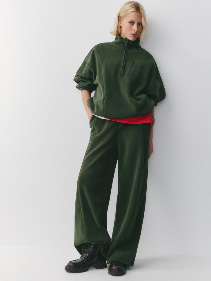 Флисовые широкие брюки SELA SL6810011520