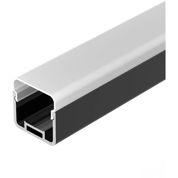 Профиль с экраном LINE-D-3030-2000 SQUARE BLACK+OPAL (Arlight, Алюминий) 055073