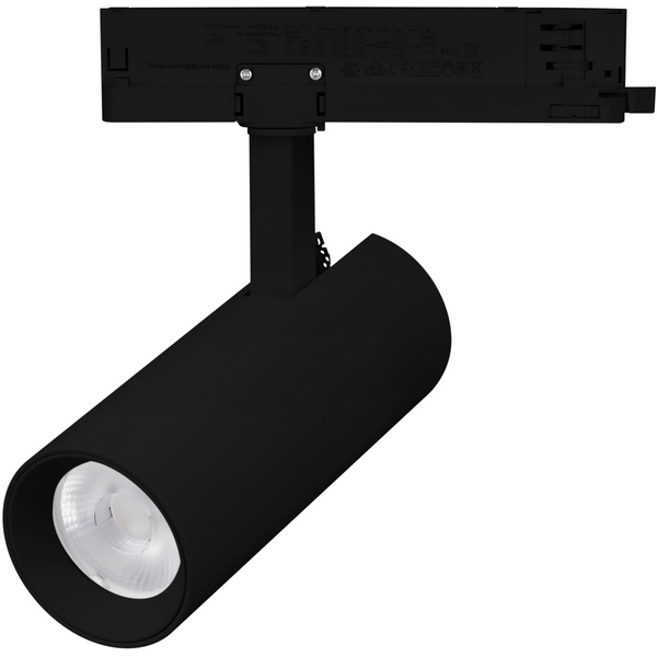 Трековый однофазный светильник LED LGD-GERA-2TR-R60-15W Day4000 (BK, 55 deg, 230V) (Arlight, IP20 Металл) 055047