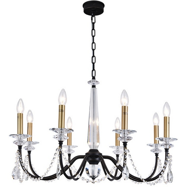 Подвесная люстра Newport Анастасия 3978/C black+brass