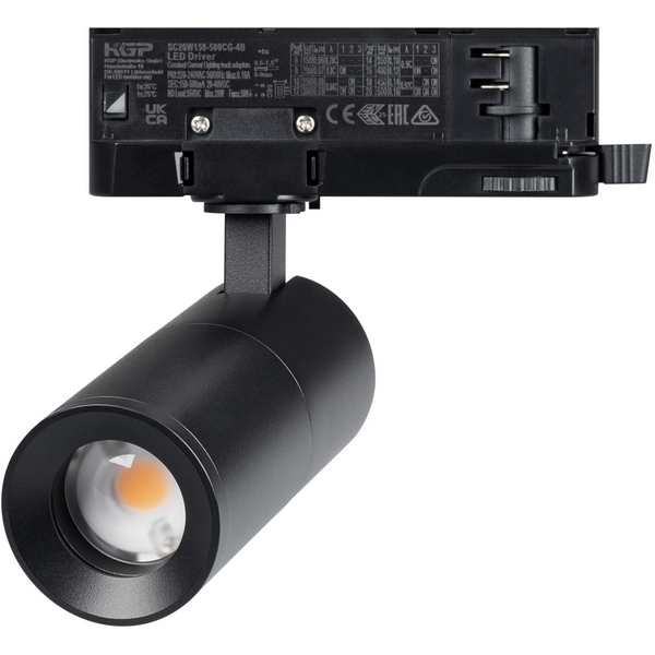 Трековый светильник трехфазный LED LGD-ARTEMIS-TRACK-4TR-R55-12W Day4000 (BK, 8-80 deg, 230V) (Arlight, IP20 Металл) 048328