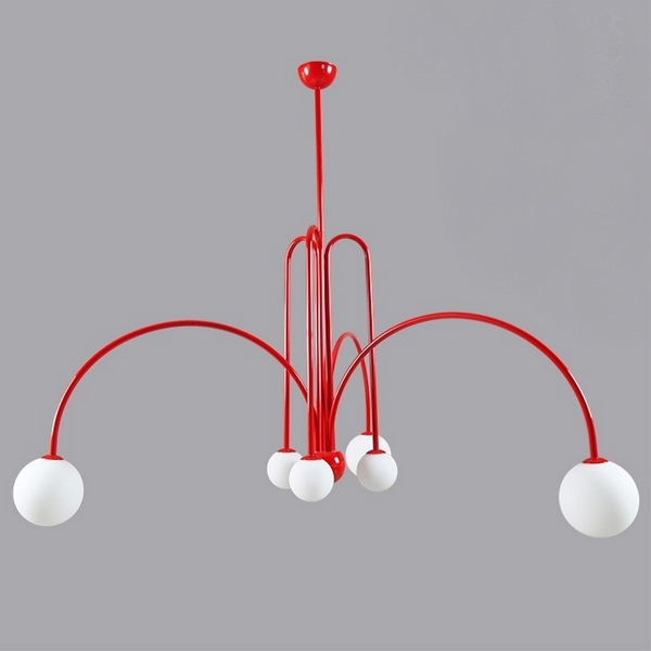 Потолочная люстра на штанге ImperiumLoft Fontana Amorosa Gran Finale Red 40,2727 (148177-22) 40.2727