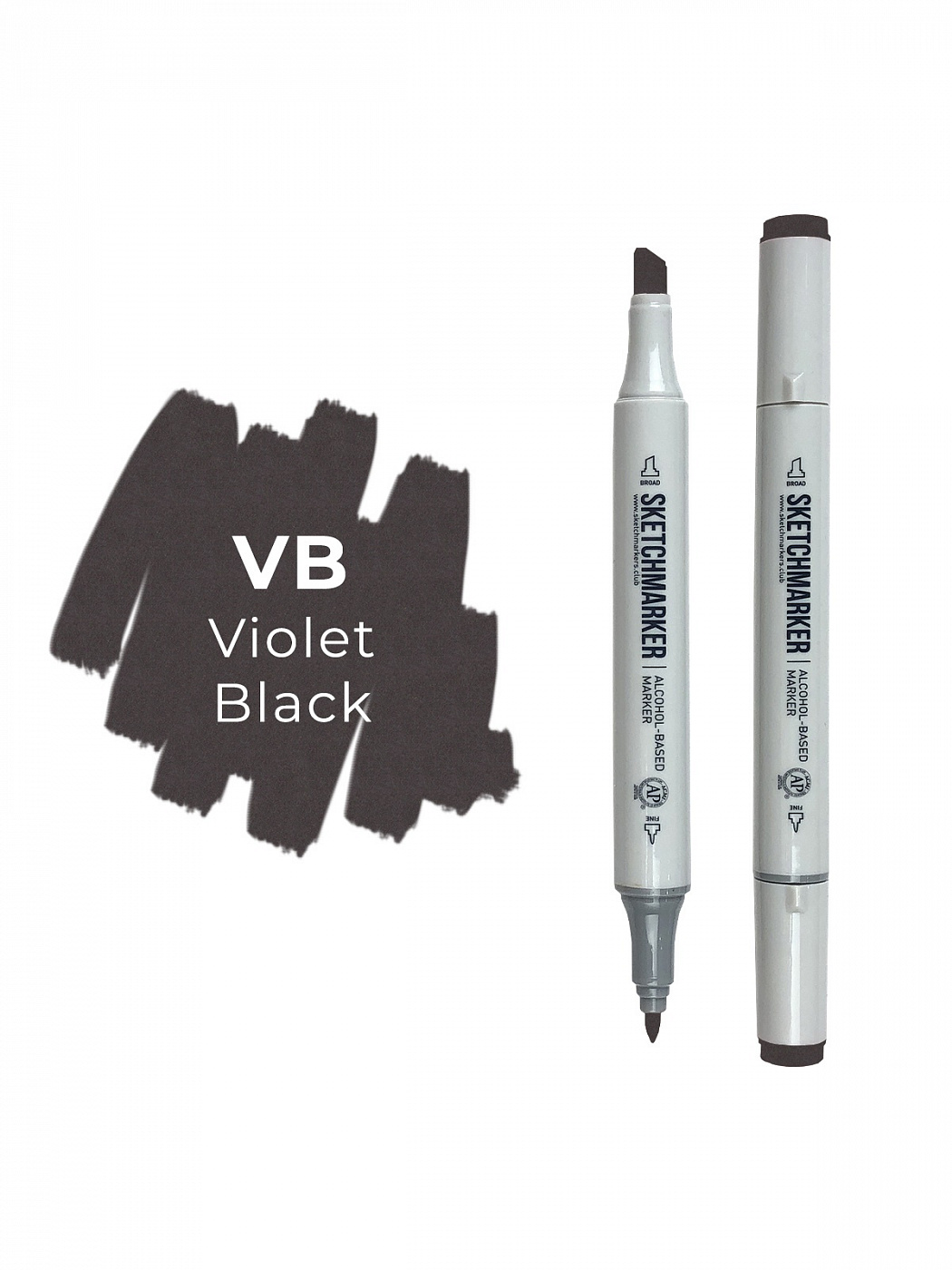 Маркер двухсторонний на спиртовой основе Sketchmarker Цвет Фиолетово черный SKM-SM-VB