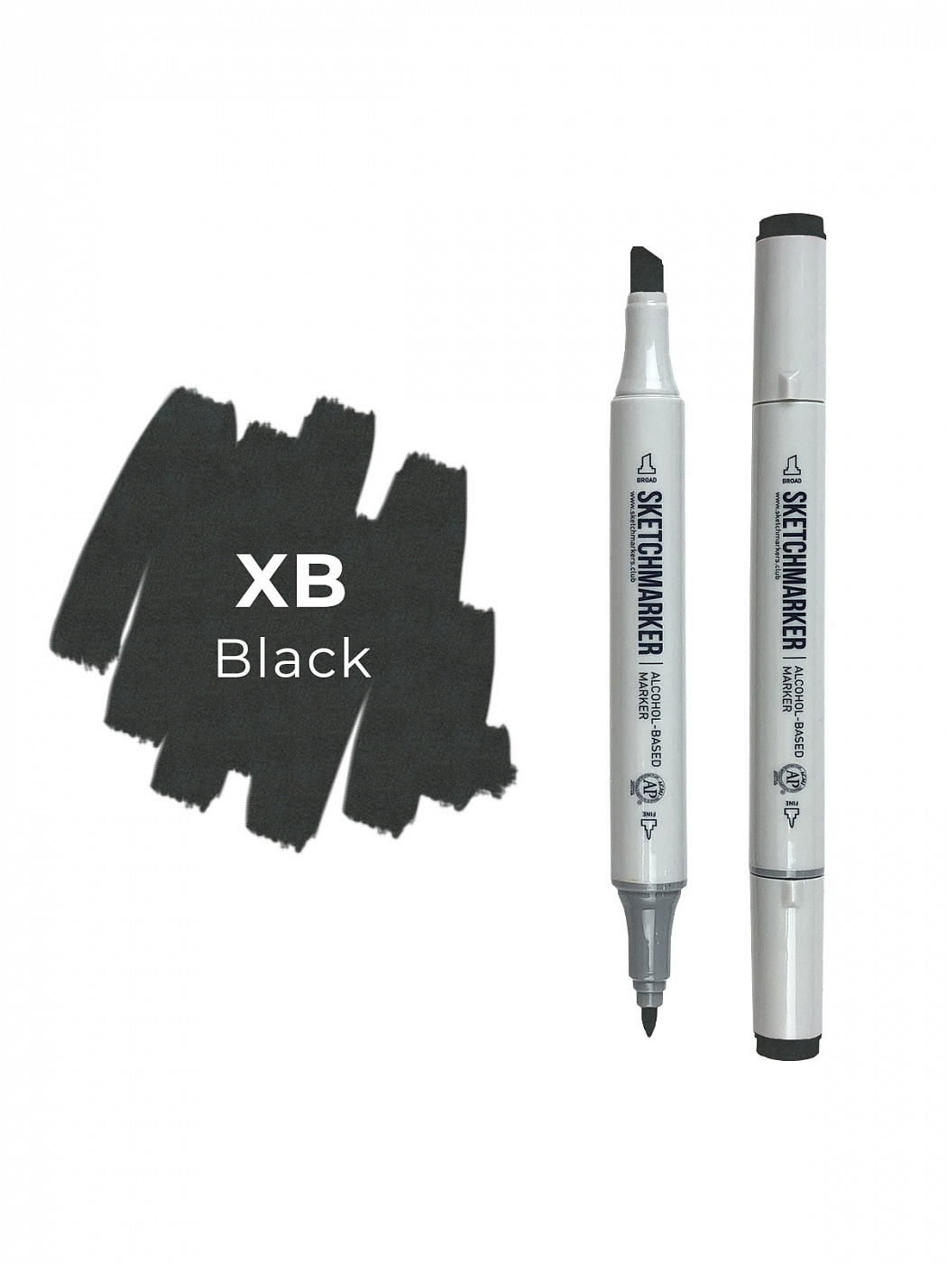 Маркер двухсторонний на спиртовой основе Sketchmarker Цвет Черный SKM-SMXB