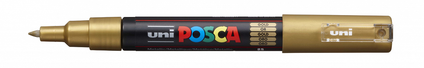 Маркер UNI "POSCA" PC-1M, 0,7 мм, наконечник пулевидный, цвет золотой UNI-149599