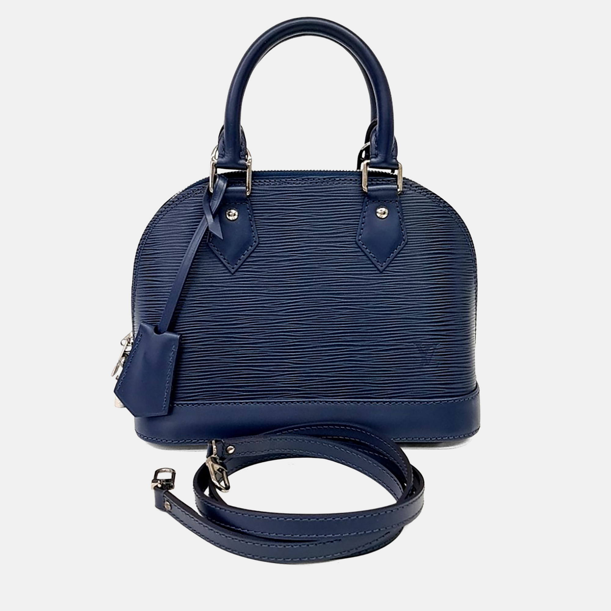 Louis Vuitton Epi Alma Navy Blue BB Bag M40855