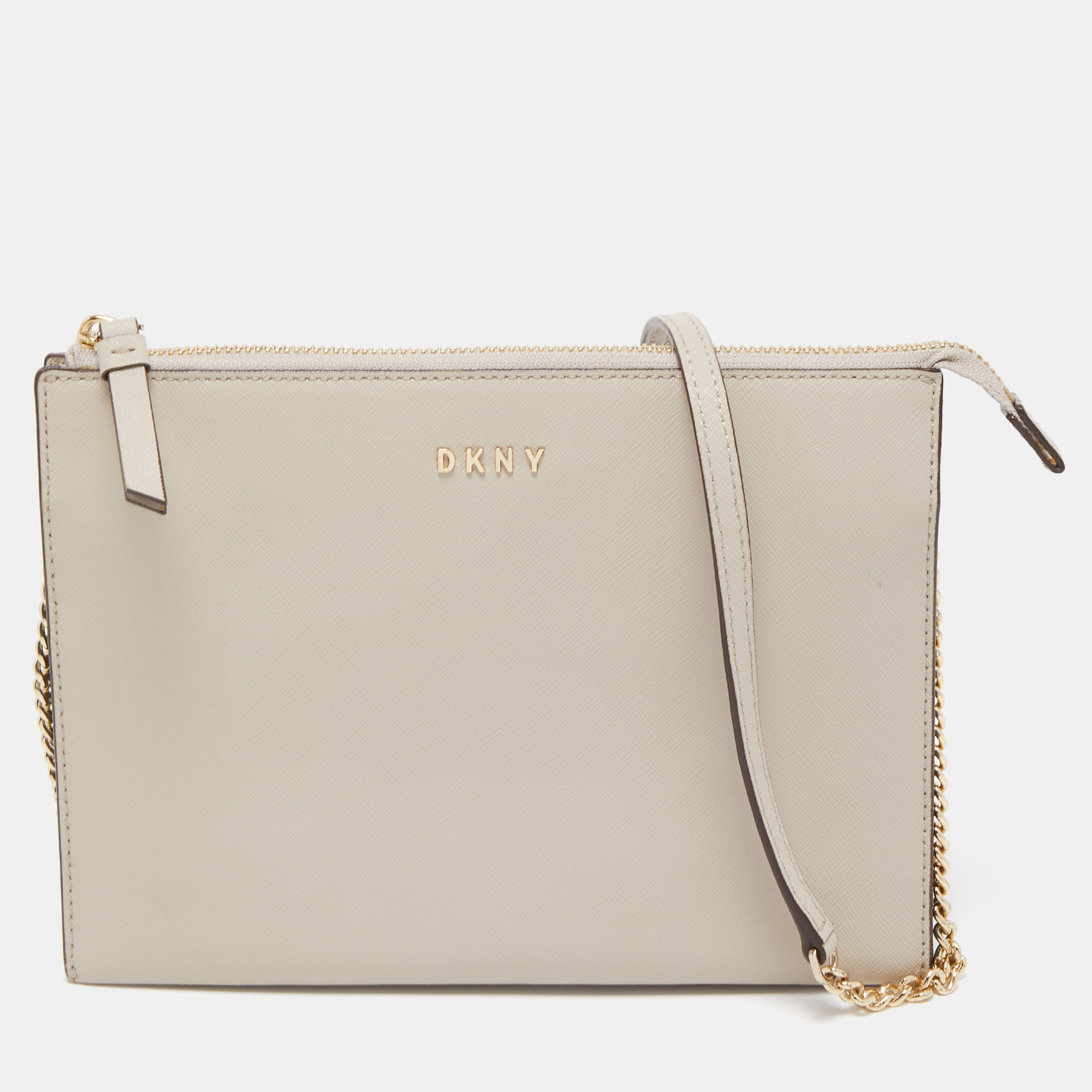 Dkny Beige Leather Crossbody Bag