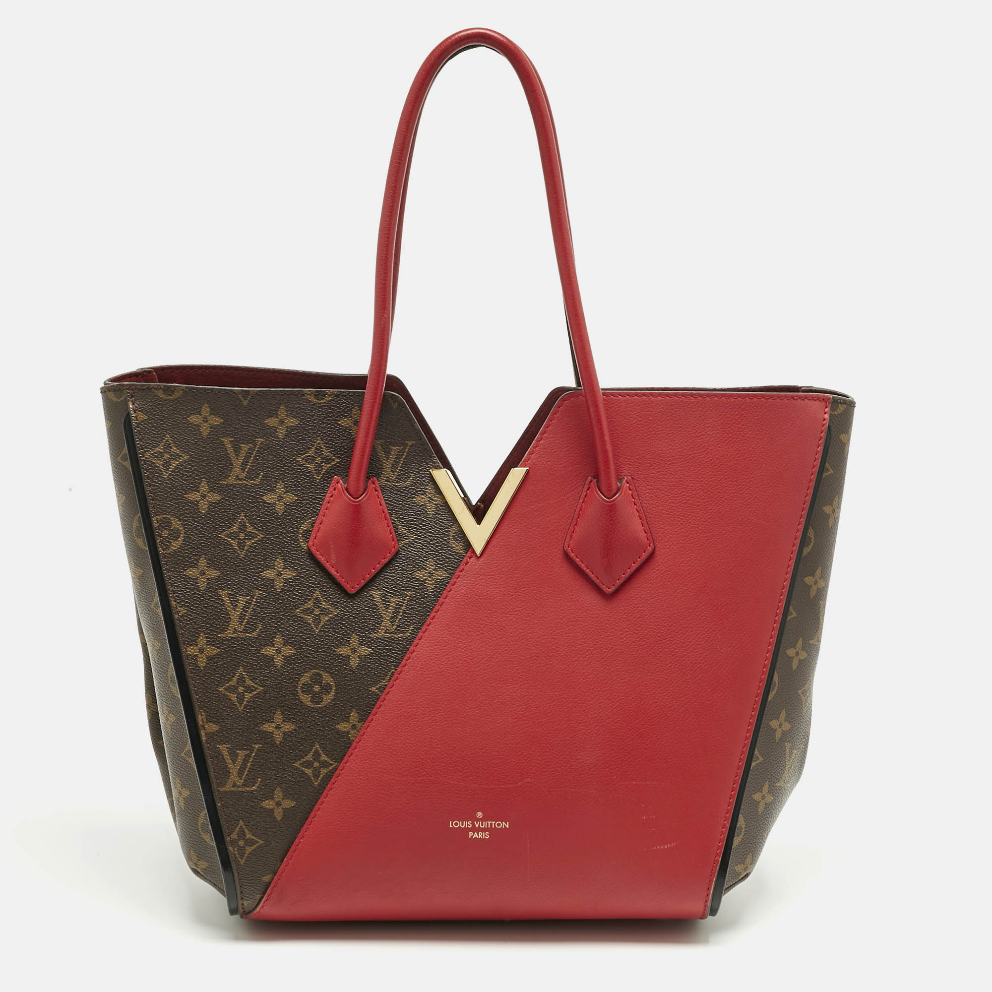 Louis Vuitton Kimono Red Coated Canvas and Leather Shopper Tote