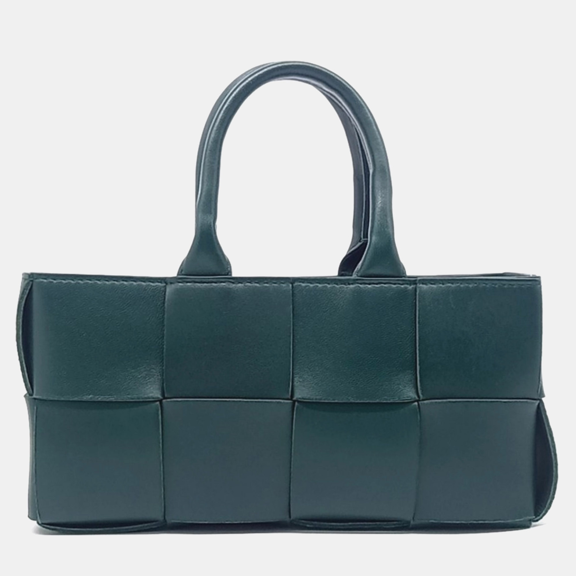 Bottega Veneta Green Leather  East West Arco Tote Bag