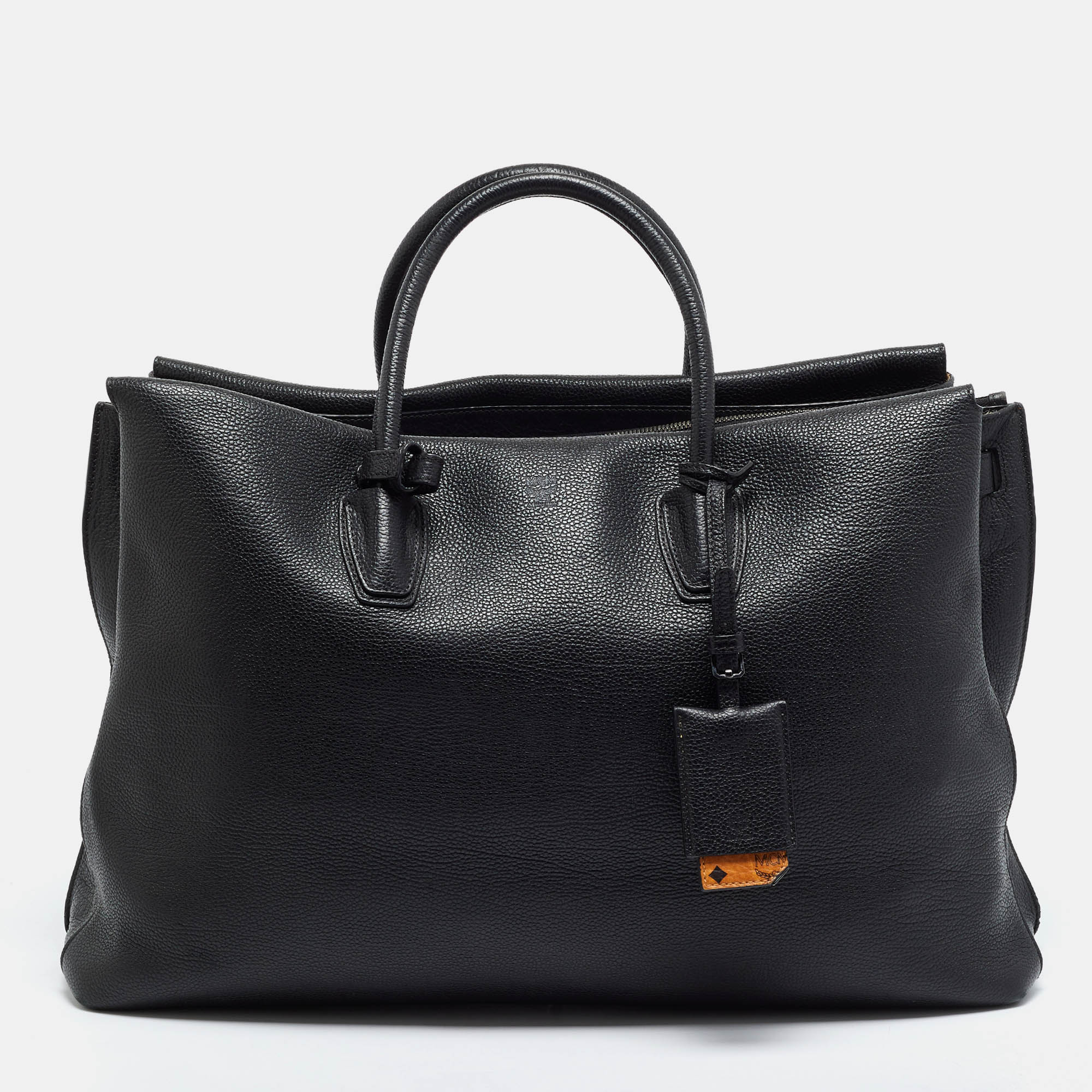 MCM Milla Black Leather Tote