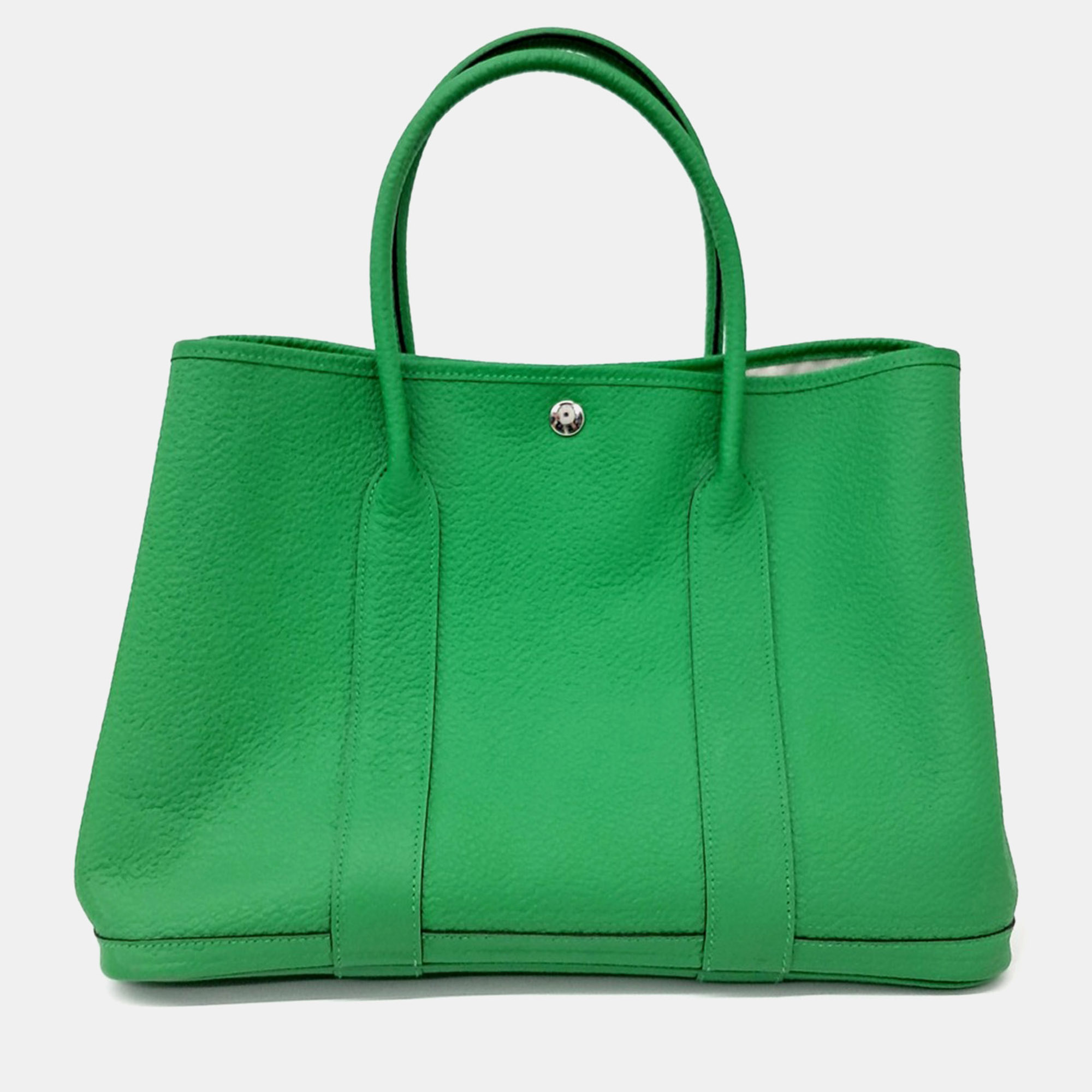 Hermes Garden Party 36 Green Negonda Leather Tote Bag