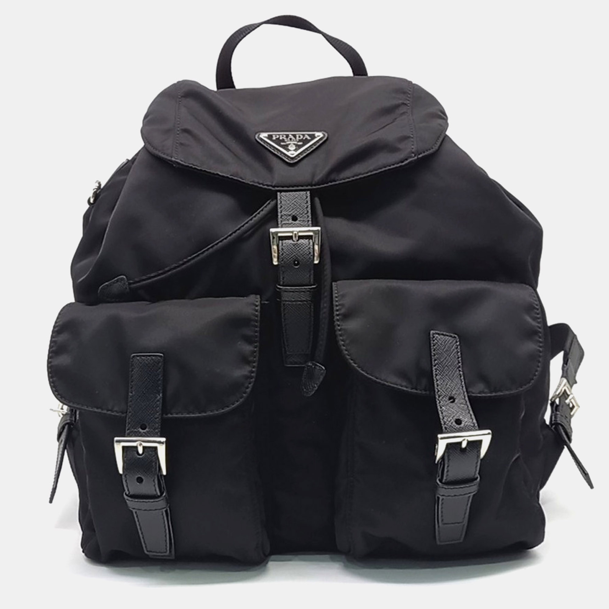 Prada Re-Nylon Small Black Nylon Backpack Bag