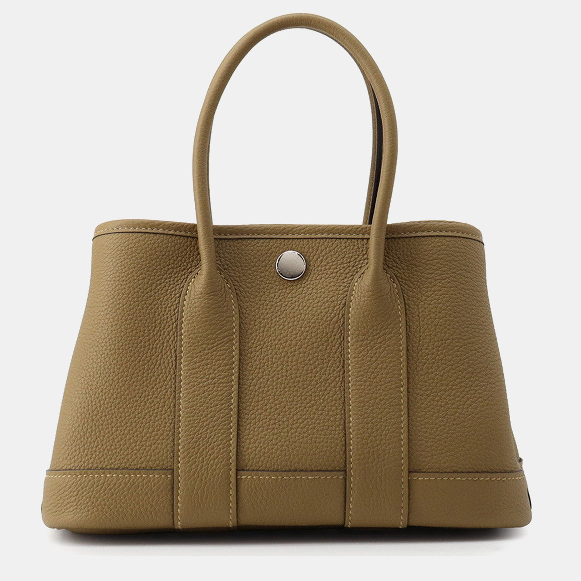 Hermes Garden Party 23 Dune Togo Calfskin Leather Top Handle Bag